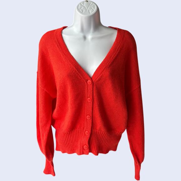 SONOMA S Classic Red Button Cardigan Soft Knit Long Sleeve Casual - Picture 1 of 7